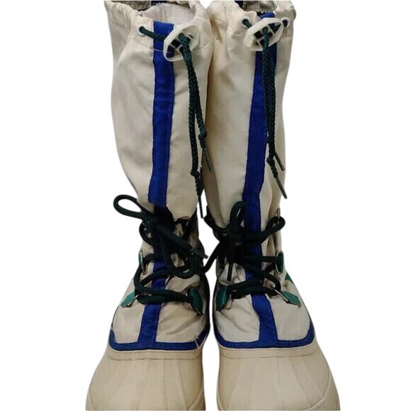 Vintage Sorel Multicolor Lace Up Snow Boots Size 8 - Picture 3 of 9